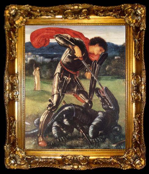 framed  Sir Edward Coley Burne-Jones Saint George and the Dragon, ta009-2